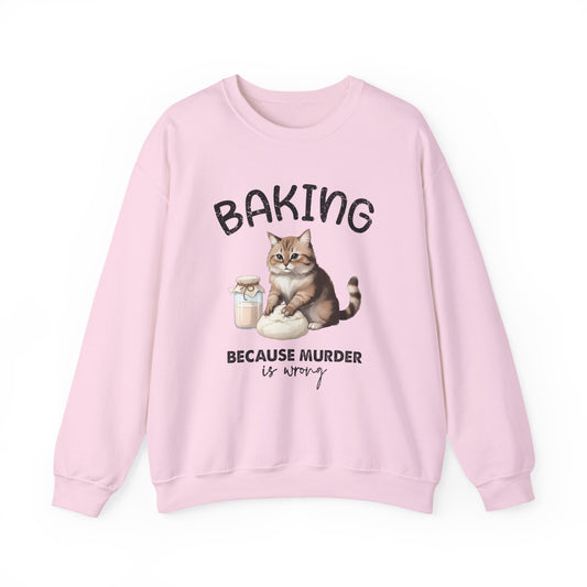 Cat-Themed Baking Sweatshirt, Funny Gift for Cat Lovers, Cute Kitchen Apparel, Cozy Homewear, Pet Lover Hoodie